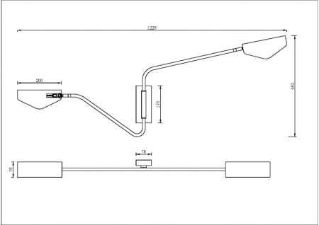 Бра Maytoni MOD417WL-02BS