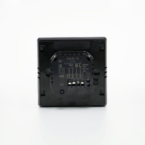 Термостат программируемый ArtGallery 16А с Wi-Fi для электрич. теплого пола моноблочный черн. SE GAL001038