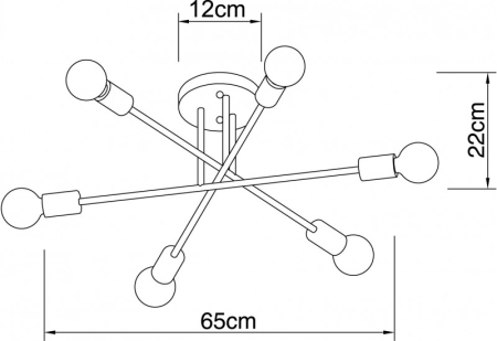 Люстра на штанге ARTE Lamp A5435PL-6WH