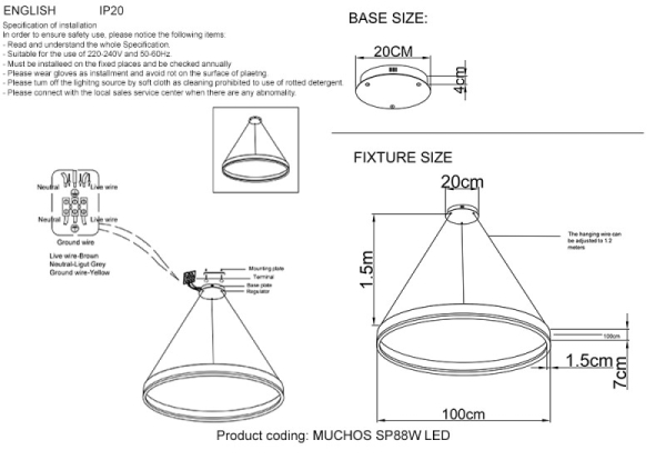 Crystal Lux MUCHOS SP88W LED GOLD