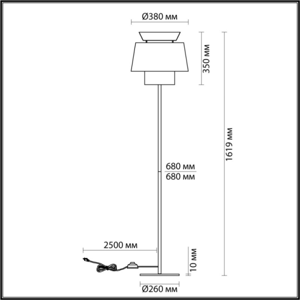 Торшер Odeon Light 4992/1F