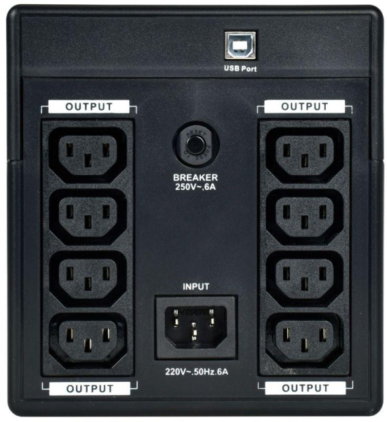 Источник бесперебойного питания ELECTRA ET 1.5кВ.А/900Вт с АКБ 2х9А.ч USB ITK EET-1500VA-1-002