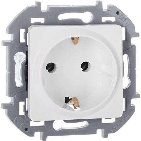 Розетка 1-м СП Inspiria 16А IP20 250В 2P+E немецк. стандарт механизм бел. IEK 673720