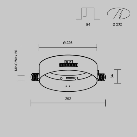 База встраиваемая Maytoni Technical DLA032-TRS24-W