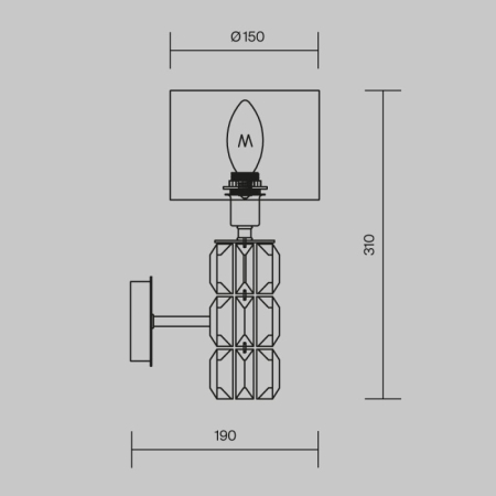 Бра Maytoni DIA008WL-01CH