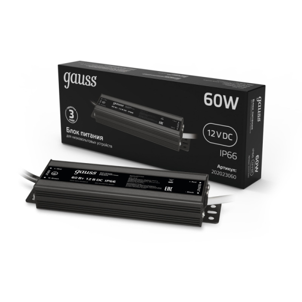 Блок питания для светодиодной ленты Gauss 202023060