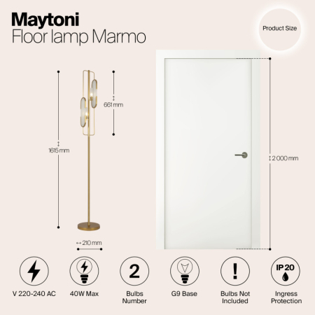 Торшер Maytoni MOD099FL-02G