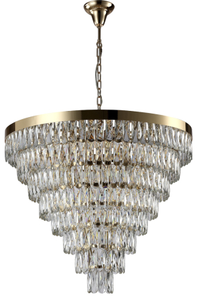 Crystal Lux Люстра Crystal Lux ABIGAIL SP22 D820 GOLD/TRANSPARENT