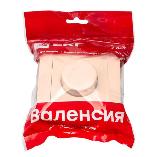 Светорегулятор Валенсия 600Вт 220В крем. PROxima EKF EWD06-101-20