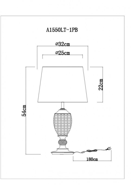 Настольная лампа ARTE Lamp A1550LT-1PB