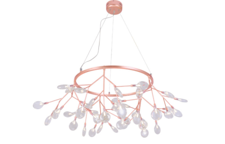 Подвесная люстра Crystal Lux EVITA SP45 D COPPER/TRANSPARENT