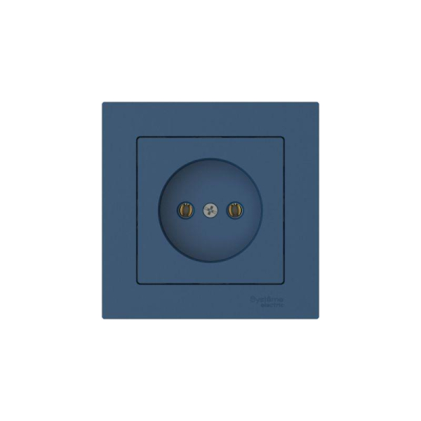 Розетка AtlasDesign 16А без заземл. быстрозажим. клем. в сборе аквамарин SE ATN001140S