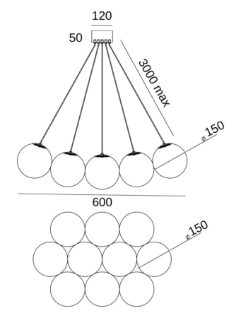 Подвесная люстра Fluorite FL1048-10P