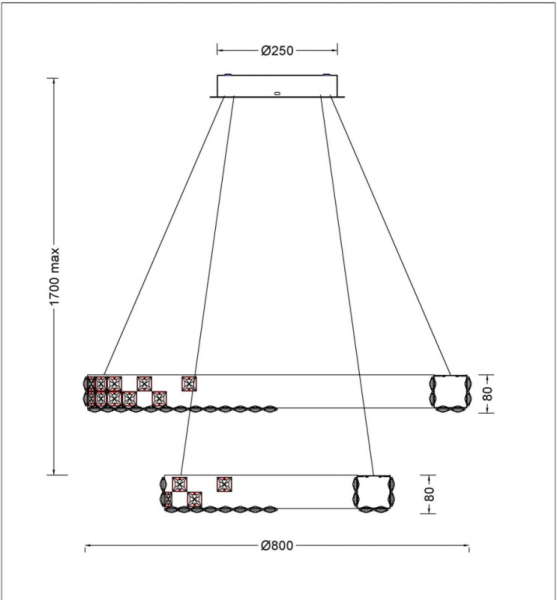 Подвесная люстра Fluorite FL1106-20P