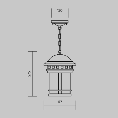 Подвесной уличный светильник Maytoni O031PL-01BR