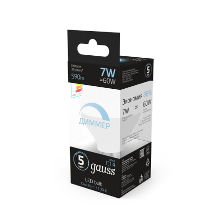 Светодиодная лампа Gauss 105101207-D