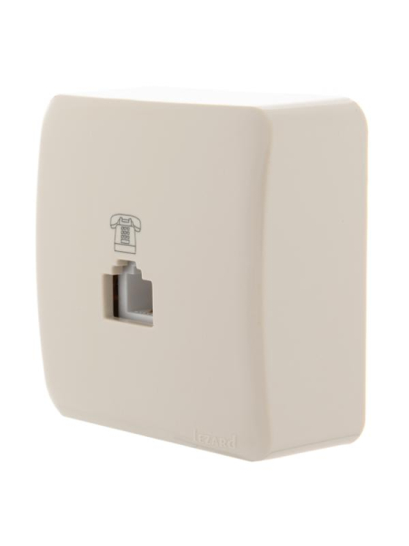 Розетка телефонная Viola RJ11 евро стандарт крем. LEZARD 751-0300-137