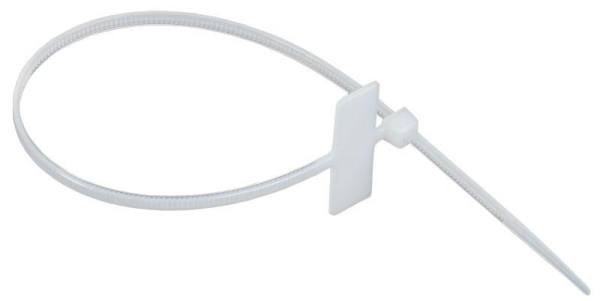 Хомут 2.5х200мм P6.6 маркерный бел. (уп.100шт) IEK UHH14-D025-200-100-K01