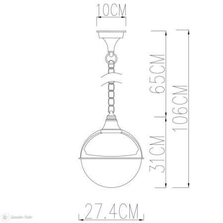 Подвесной светильник ARTE Lamp A1495SO-1BK
