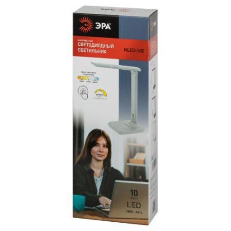 Светильник светодиодный NLED-500-10W-W настольный бел. ЭРА Б0057192