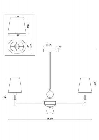 Люстра на штанге Freya FR2028PL-07N