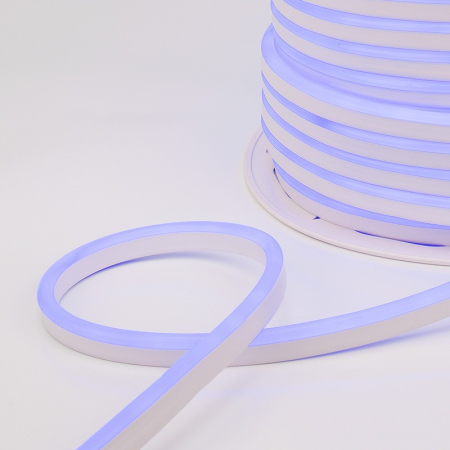 Гибкий неон 8х16мм односторонний 120 LED/м СИНИЙ 230В бухта 100м (с комплектом подключения) NEON-NIGHT