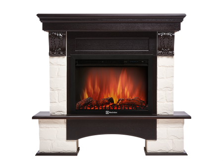 Портал Firelight Forte 25S камень белый, шпон венге