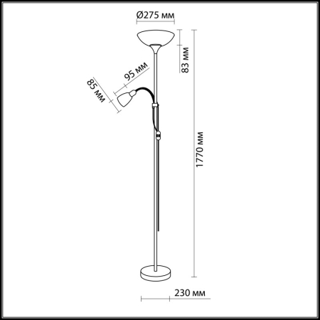 Торшер Odeon Light 2711/F