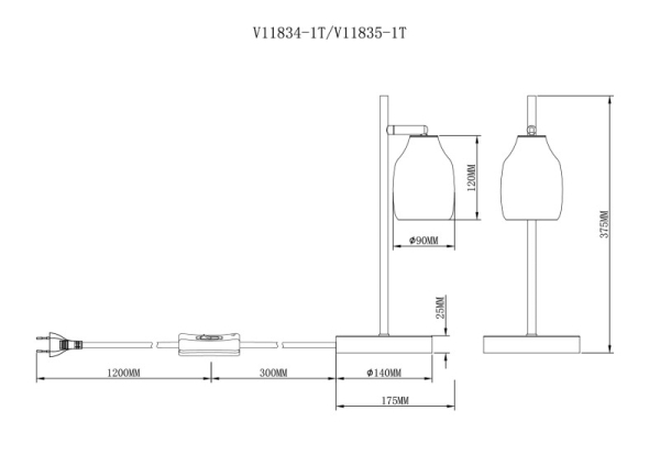 Настольная лампа Moderli V11834-1T