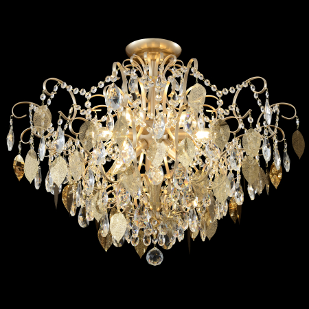 Crystal Lux Светильник потолочный Crystal Lux ESMIRALDA PL9 GOLD