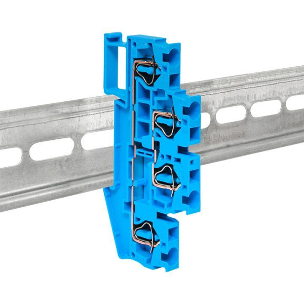 Колодка клеммная ST-4 32А пружинная двойн. син. EKF plc-jxb-st-4-4-2-blue