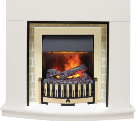 Dimplex Каминокомплект Montana - Белый с очагом Danville Brass FB2