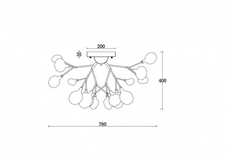 Накладная люстра Freya FR5049CL-27B