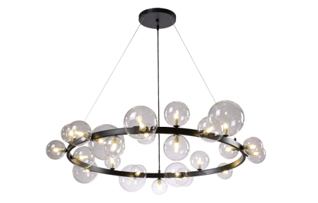 Crystal Lux Люстра Crystal Lux AGATA SP24 V2 BLACK/TRANSPARENTE