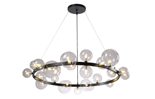 Crystal Lux Люстра Crystal Lux AGATA SP24 V2 BLACK/TRANSPARENTE