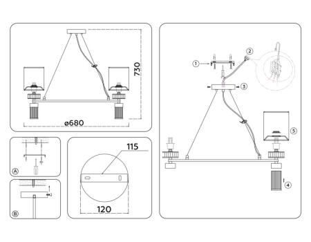 Подвесная люстра Ambrella Light LH71291