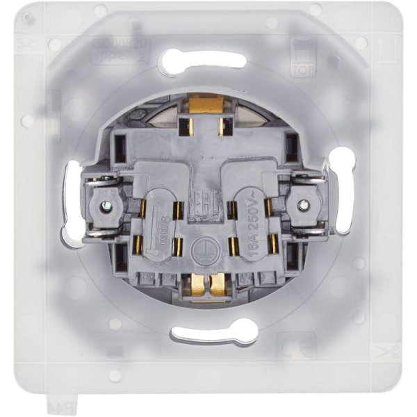 Розетка 1-м СП Inspiria 16А IP44 250В 2P+E защ. шторки с крышкой немецк. стандарт механизм сл. кость IEK 673741