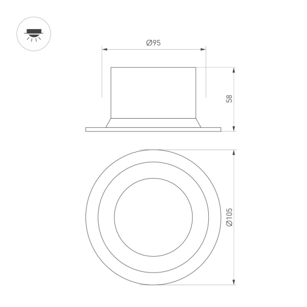 Светильник Downlight Arlight 040340