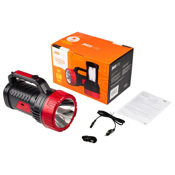 Фонарь-прожектор аккумуляторный Accu7-L10W/L10W-bk 2в1 10Вт 332лм + светильник 20х0.5Вт IP20 335лм аккум. 6А.ч диммер JazzWay 5007413