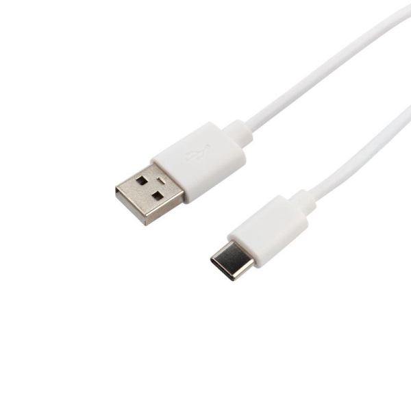 Кабель USB-A – Type-C, 2,1A, 1м, ПВХ, белый, REXANT