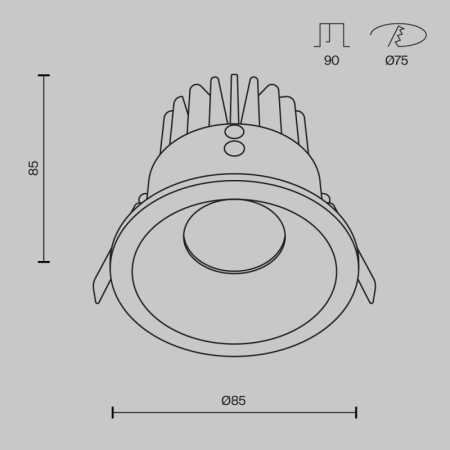 Влагозащищенный светильник Maytoni Technical DL034-L12W4K-D-W