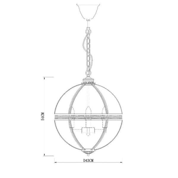 Подвесная люстра DeLight Collection KM0115P-4M nickel
