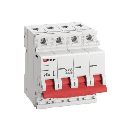 Выключатель нагрузки 4п 25А ВН-63N PROxima EKF S63425