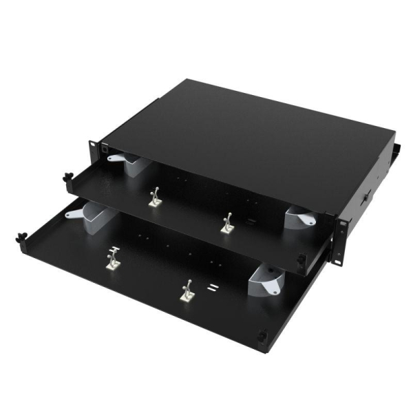 Полка оптическая выдвижная без лицевой панели неукомплектованная 2U черн. DKC RNFPE2U48