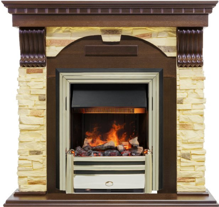 Dimplex Каминокомплект Dublin - Темный дуб / Сланец с очагом Cavendish