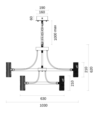 Подвесная люстра Fluorite FL1089-24P