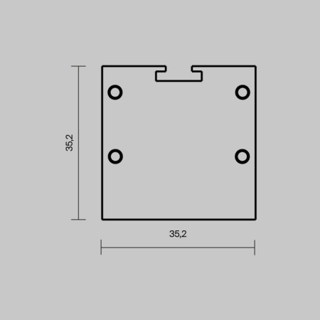 Заглушка профиля Maytoni Technical 642083