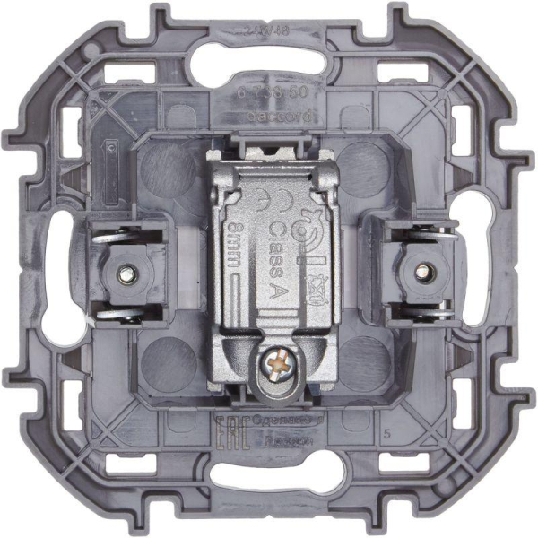 Розетка телевизионная TV Inspiria 2дБ 0-2400мГц с топологией "звезда" механизм бел. IEK 673850