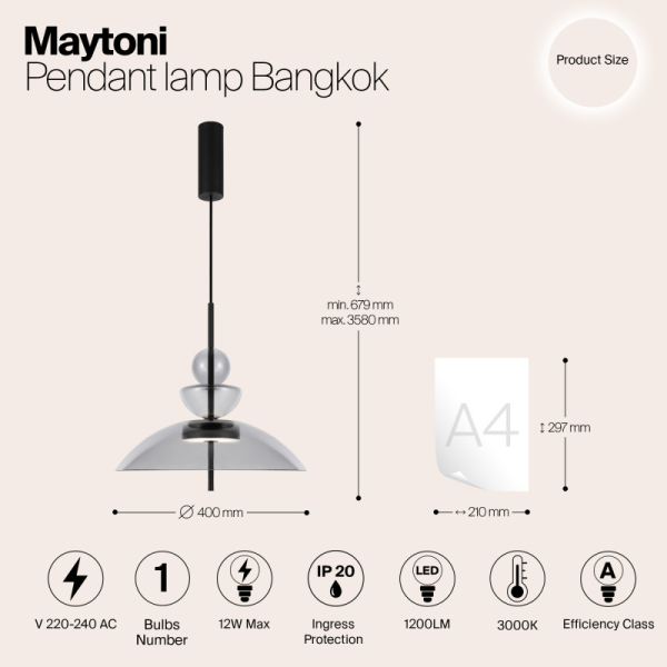 Подвесной светильник Maytoni MOD185PL-L11B3K3