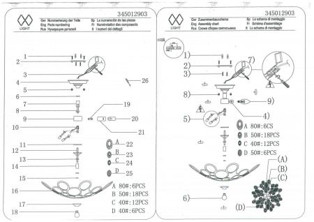 Люстра на штанге MW-Light 345012903